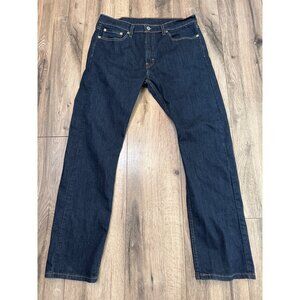 Levis 513 Mens Slim Fit Jeans W32 L30 98% Cotton 2% Elastane Dark Blue Denim